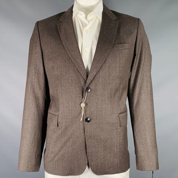 AMI by ALEXANDRE MATTIUSSI Size 44 Taupe Wool Sport Coat - Picture 1 of 8